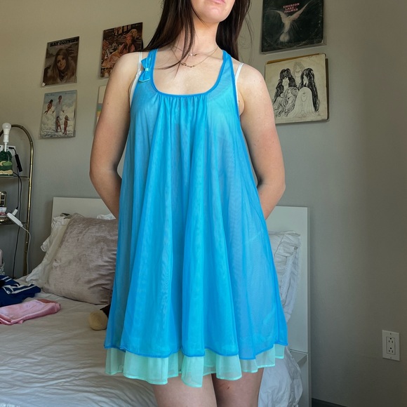 Y2k blue mini dress - Picture 3 of 4